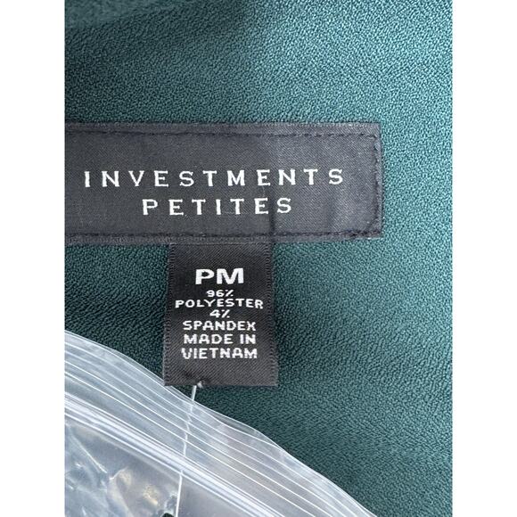 Investments Green Long Sleeve Shirt Collared Button Up Blouse Women’s PM NWT - Picture 6 of 7